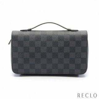 ルイヴィトン(LOUIS VUITTON)のジッピーXL ダミエグラフィット トラベルケース ラウンドファスナー長財布 PVC レザー ブラック(折り財布)