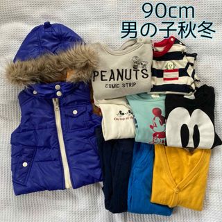 ジャンクストアー(JUNK STORE)の90-95cm 男の子秋冬服 10点セット ダウンベスト ロンT パンツ(その他)