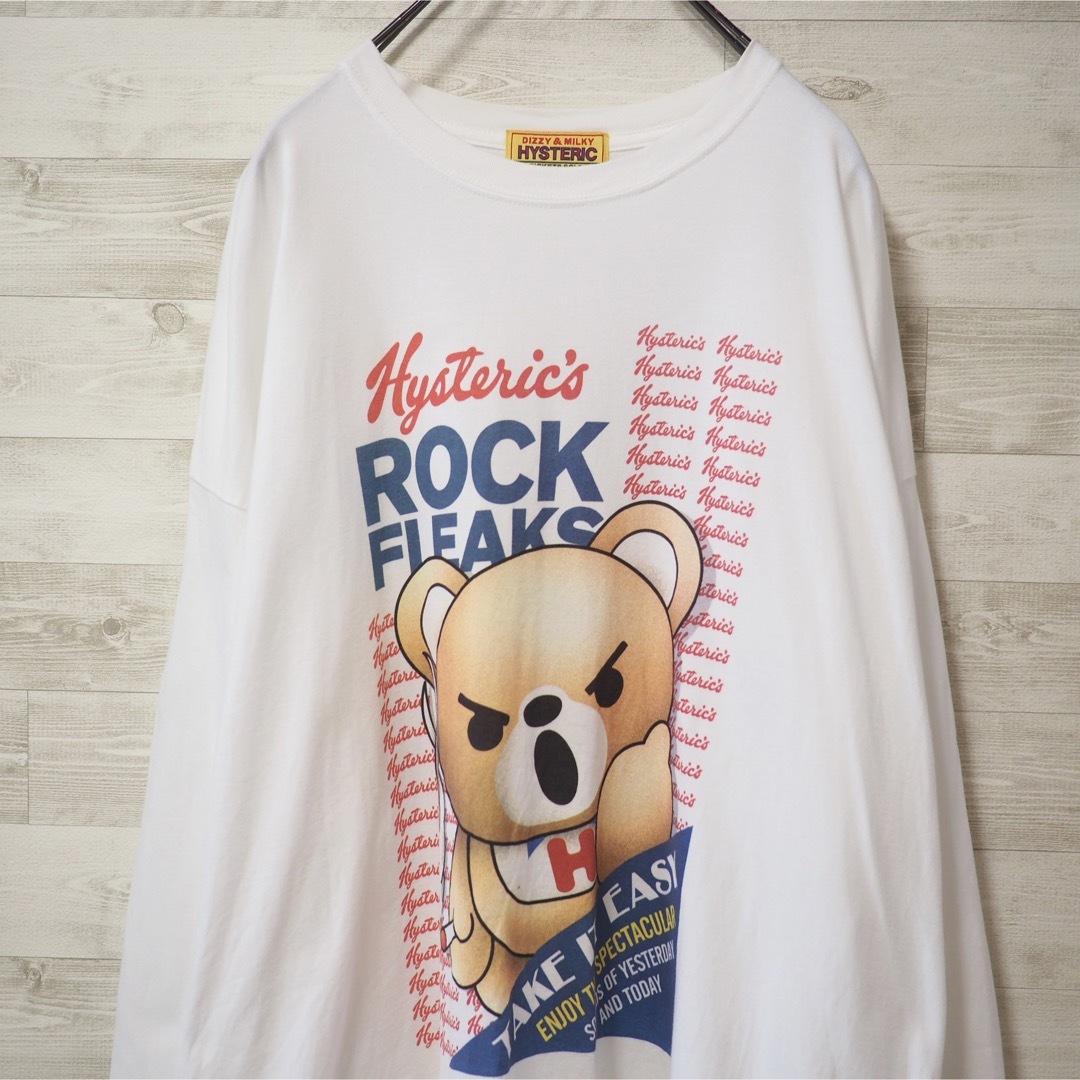 H.G. 22SS Rock Fleaks オーバーサイズTシャツ-White