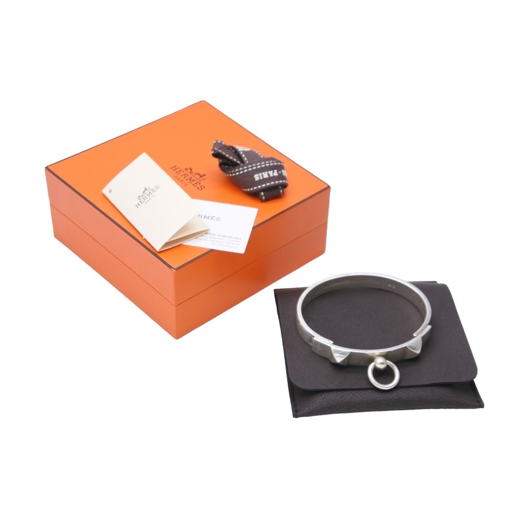 HERMES エルメス ブレスレット バングル Collier de Chien LG コリエドシアン LG シルバー925 45g 美品  54524