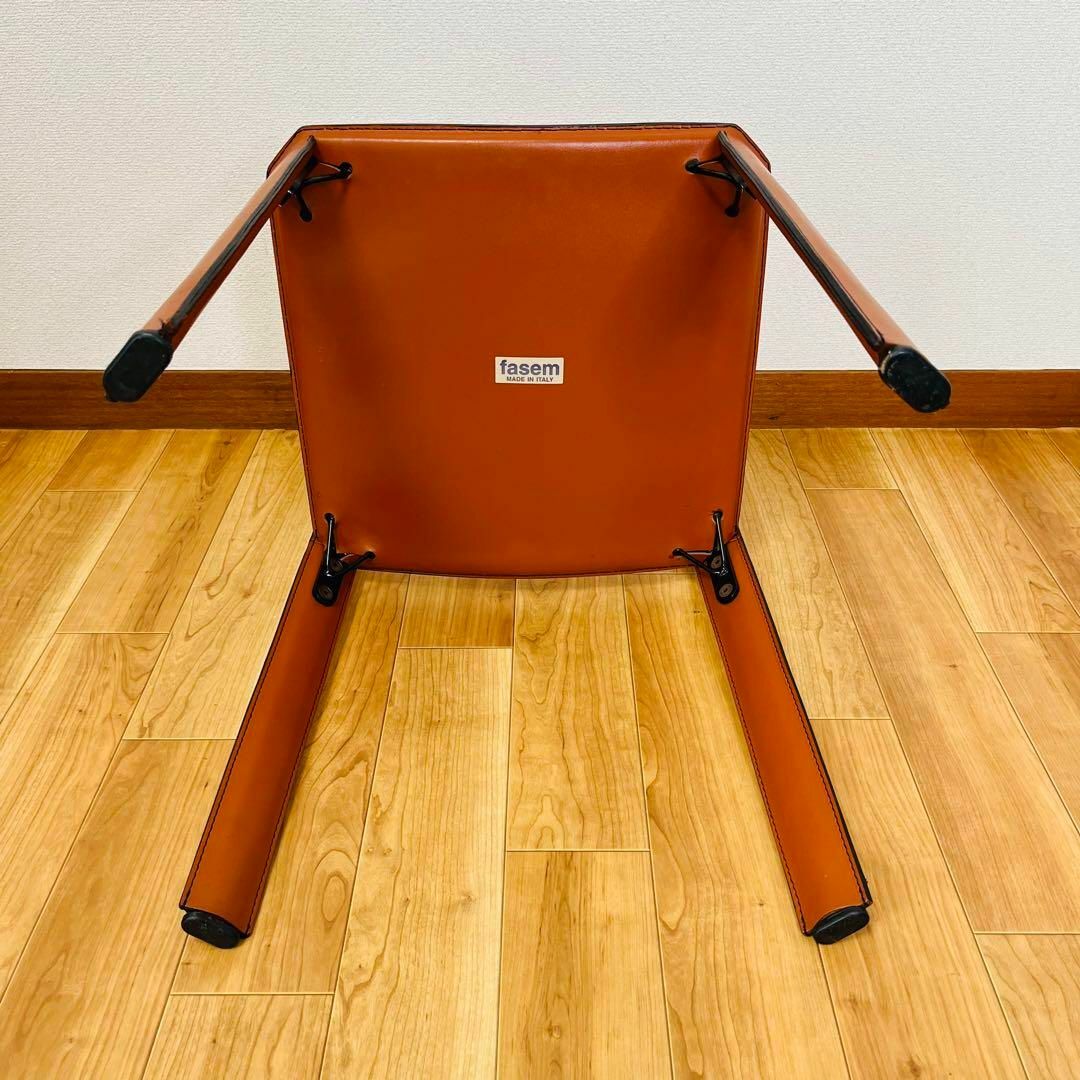 fasem ファセム イタリア製  ダイニングチェア 本革 イス 椅子 2脚椅子