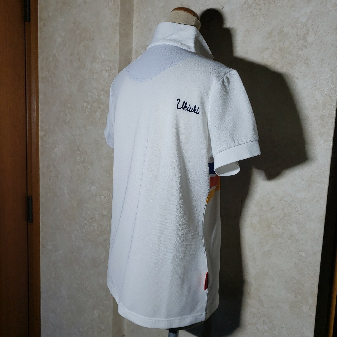 le coq sportif(ルコックスポルティフ)のLe coq sportif/ゴルフウェア/マルチボーダー半袖ポロシャツLサイズ レディースのトップス(ポロシャツ)の商品写真