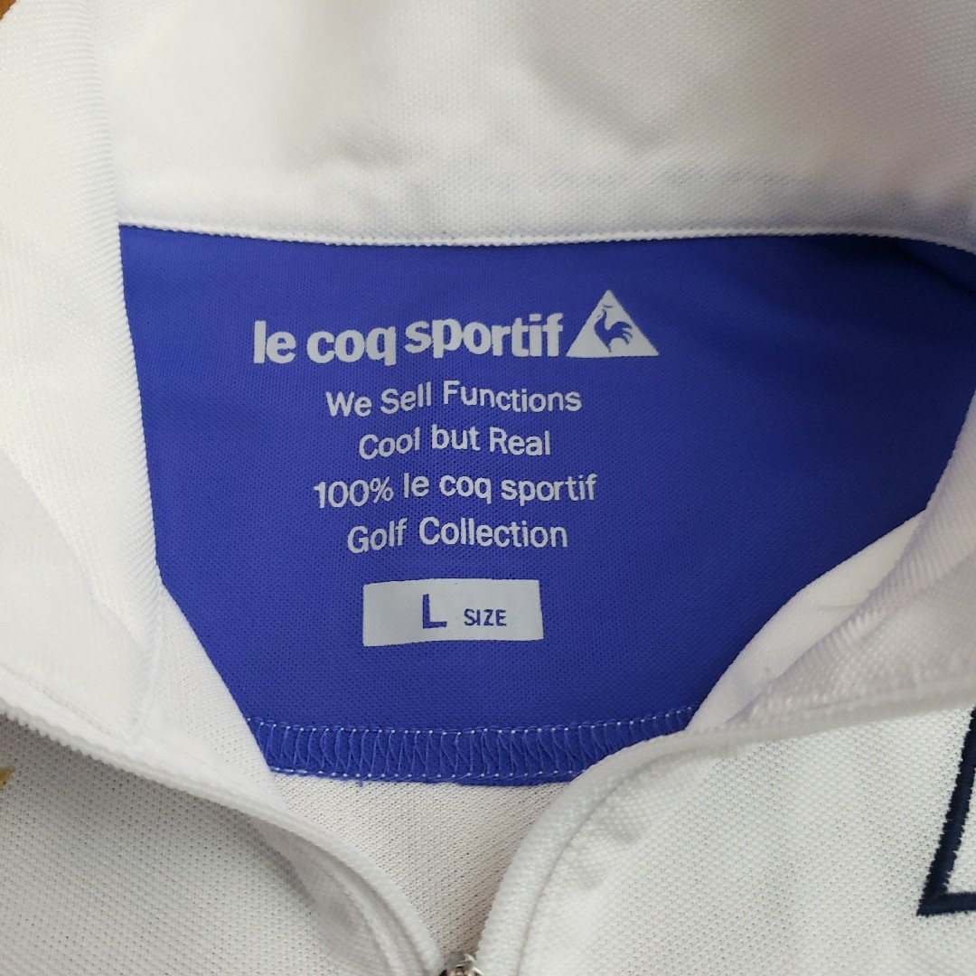 le coq sportif(ルコックスポルティフ)のLe coq sportif/ゴルフウェア/マルチボーダー半袖ポロシャツLサイズ レディースのトップス(ポロシャツ)の商品写真