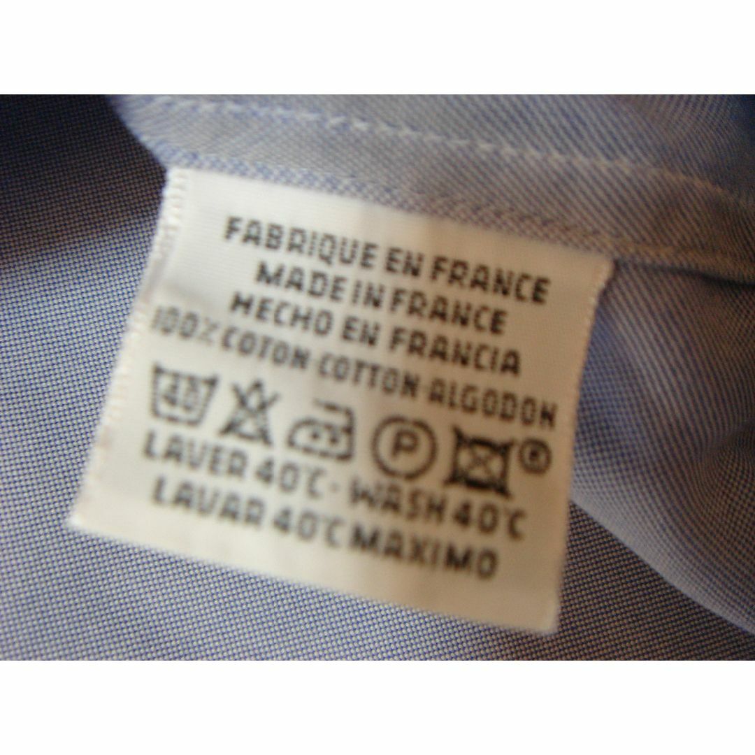 エルメス　フランス製コットンシャツ　クリーニング済　極美品　送料込