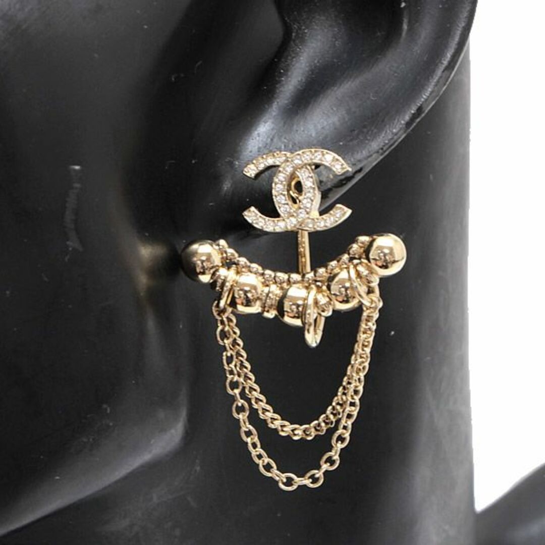 CHANEL - 美品 シャネル キラキラ ココマーク スイングピアス