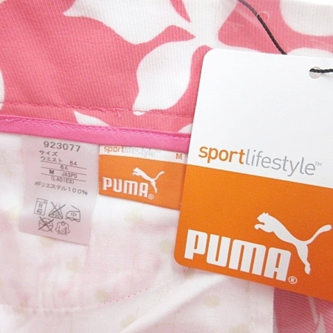 プー マ ゴルフ PUMA GOLF パンツ 花柄 ピンク 白 ホワイト M