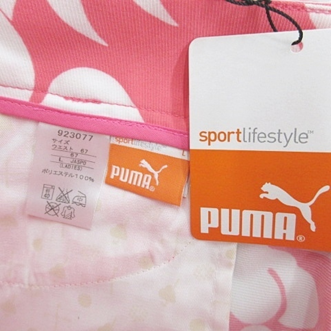 プー マ ゴルフ PUMA GOLF パンツ 花柄 ピンク 白 ホワイト M