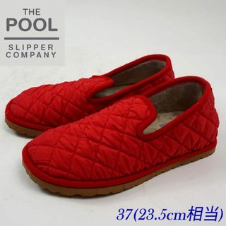 THE POOL スリッポン キルティング レッド 23.5cm 4805835(スリッポン/モカシン)