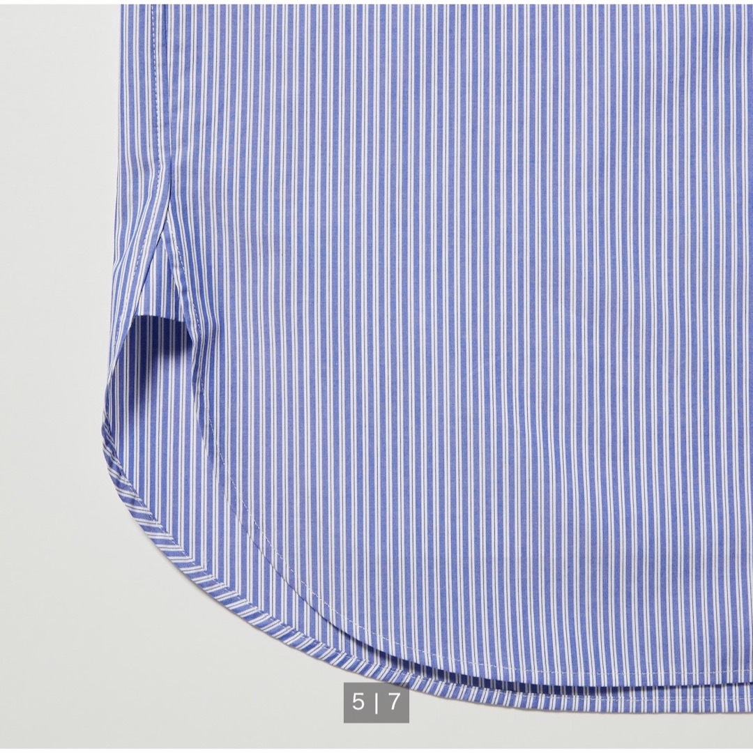 UNIQLO(ユニクロ)のコットンストライプシャツ レディースのトップス(シャツ/ブラウス(長袖/七分))の商品写真