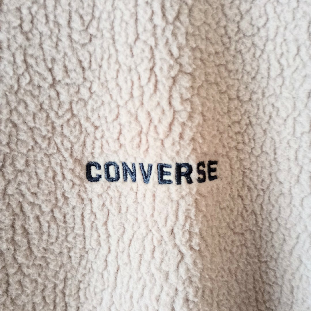 CONVERSE(コンバース)のCONVERSE　コンバース　起毛トレーナー　厚手　Lサイズ　ベージュ 　裏起毛 メンズのトップス(スウェット)の商品写真