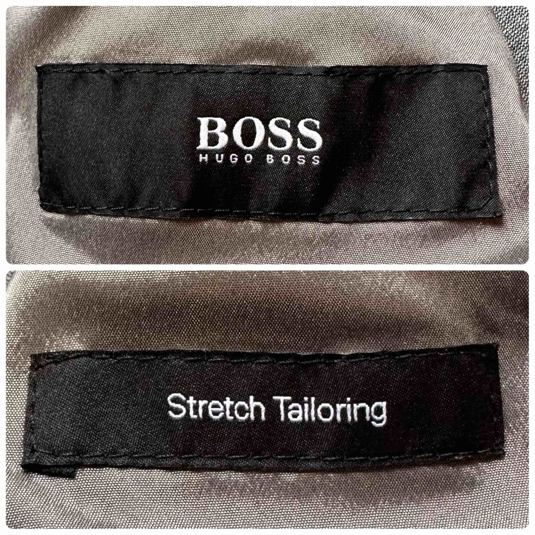 HUGO BOSS テーラードジャケット ストレッチ コットン グレー 44