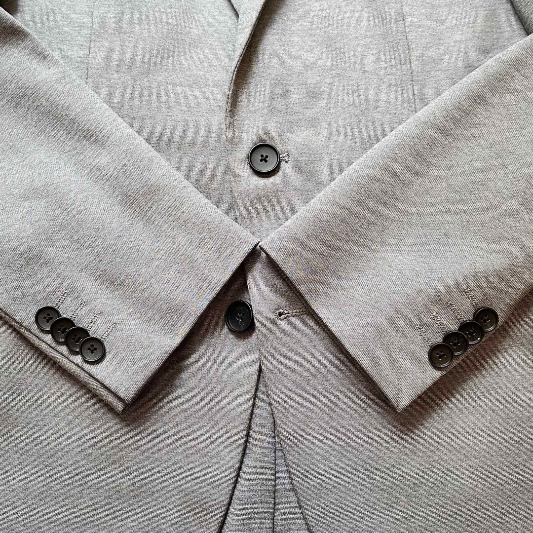 HUGO BOSS テーラードジャケット ストレッチ コットン グレー 44
