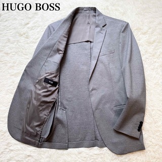 美品 HUGO BOSS ツイード ヘリンボーン テーラードジャケット グレー