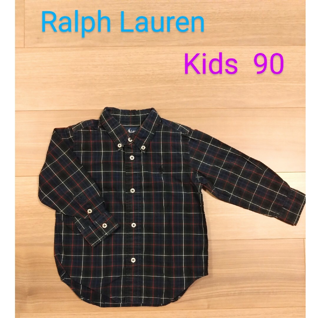 Ralph Lauren(ラルフローレン)のラルフローレン　ボタンダウンシャツ　90cm　タータンチェック キッズ/ベビー/マタニティのキッズ服男の子用(90cm~)(ブラウス)の商品写真