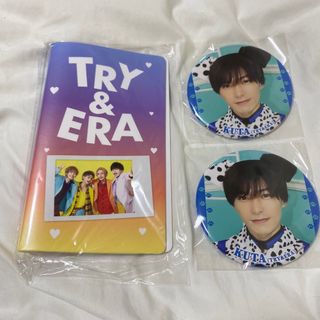 TRY&ERA 旭空汰 チェキファイル 缶バッジ(アイドルグッズ)