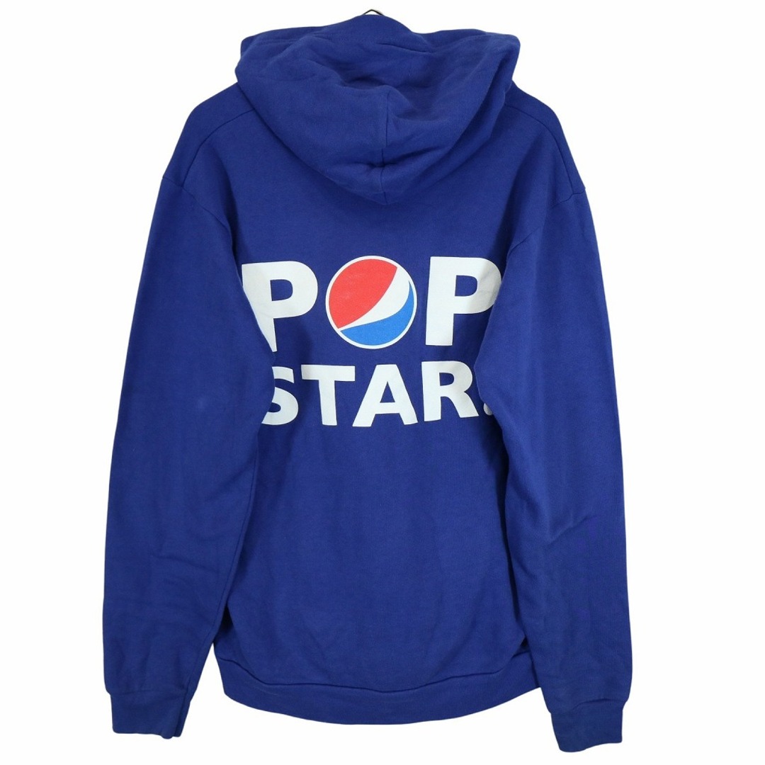 USA製 AMERICAN APPAREL pepsi ペプシ フルジップパーカー 企業 フーディー ブルー (メンズ L)   O3479