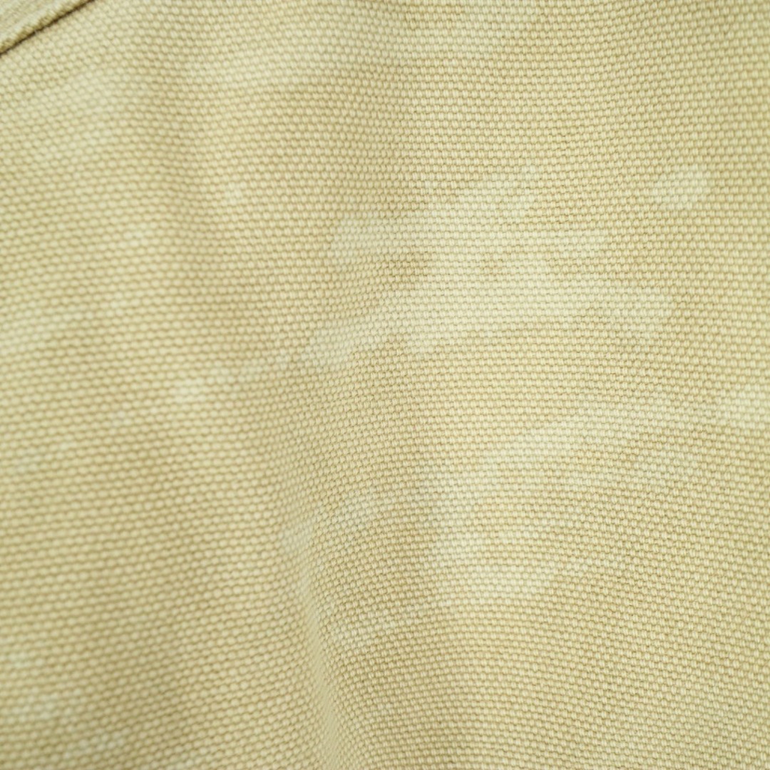 carhartt(カーハート)のCarhartt カーハート カバーオールジャケット 刺繍  ワーク ワンポイントロゴ 襟コーデュロイ ライトブラウン (メンズ L) 中古 古着 O3490 メンズのジャケット/アウター(その他)の商品写真