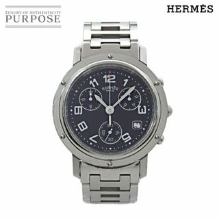 エルメス(Hermes)のエルメス HERMES クリッパー クロノグラフ CL1.910 メンズ 腕時計 デイト ブラック 文字盤 クォーツ Clipper Chronograph VLP 90187657(腕時計(アナログ))