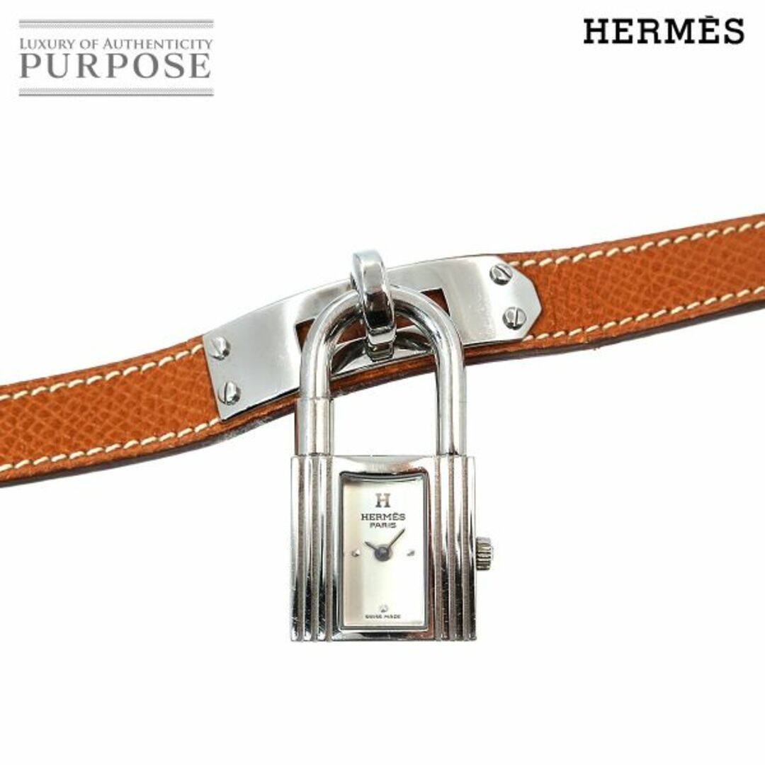 エルメス HERMES ケリーウォッチ ドゥブルトゥール KE1 210 レディース 腕時計 シルバー 文字盤 クォーツ カデナ Kelly Watch VLP 90186051３９ｍｍ横