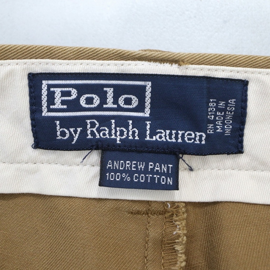 POLO RALPH LAUREN(ポロラルフローレン)のPolo by Ralph Lauren ポロバイラルフローレン ANDREW チノ パンツ 2タック ブラウン (メンズ 35/30) 中古 古着 O3506 メンズのパンツ(その他)の商品写真