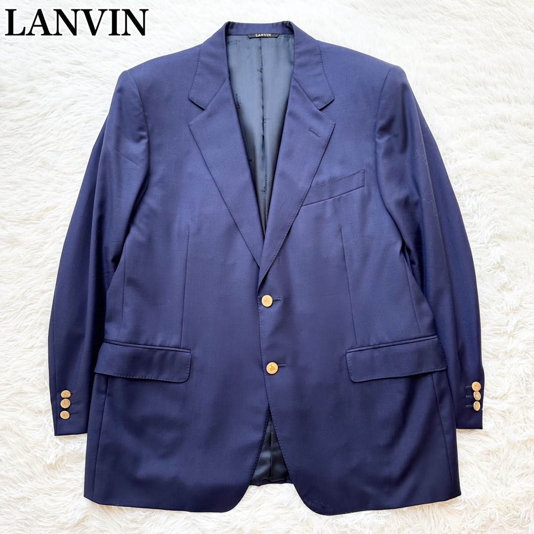 LANVIN paris CLASSIQUE 紺ブレ シングル 金ボタン ウール | フリマアプリ ラクマ