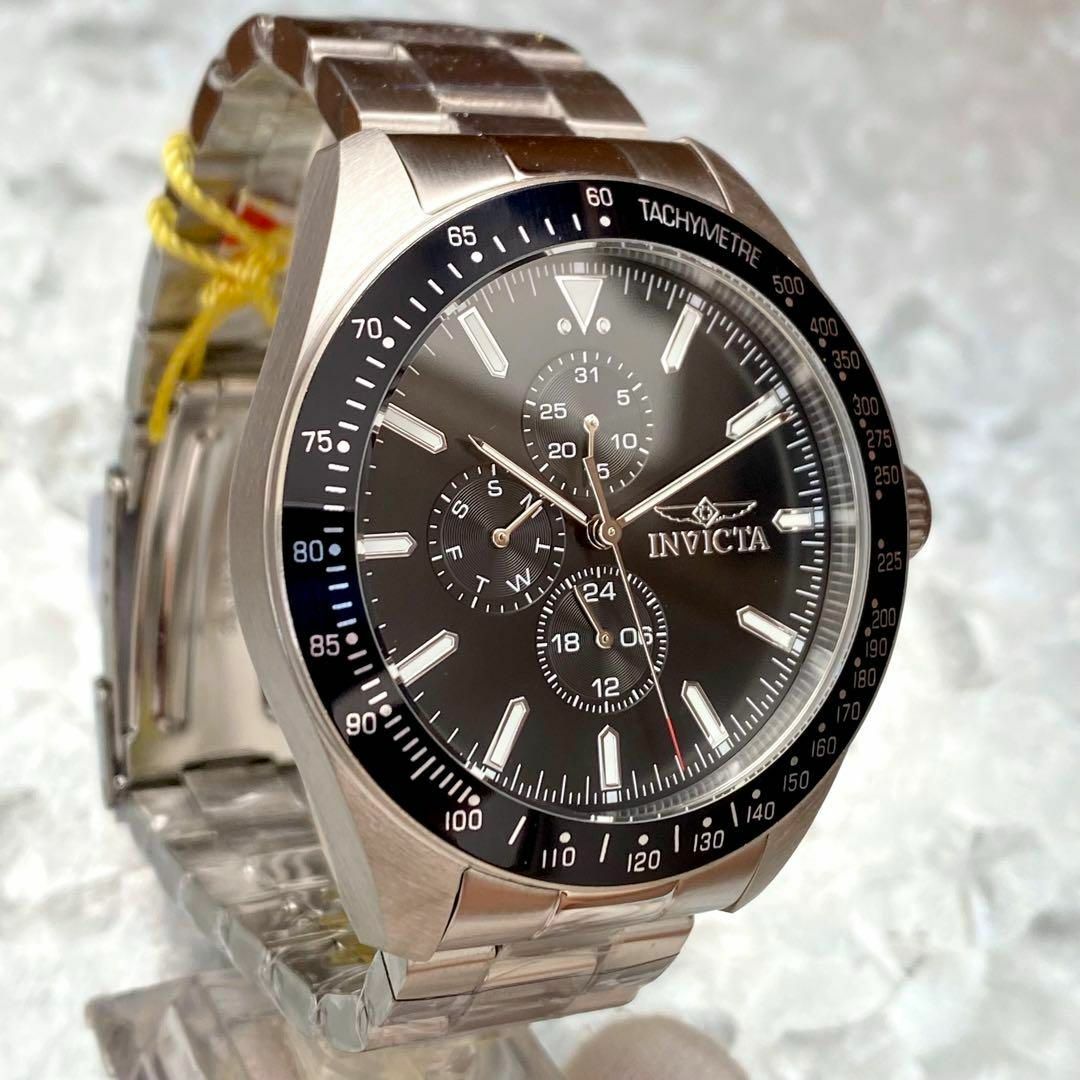 定価約万円 インビクタ メンズ腕時計 クロノグラフ スイス製 黒 新品 人気