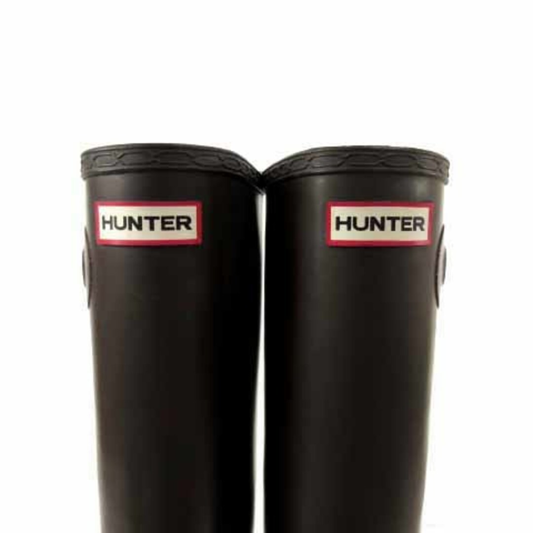 HUNTER(ハンター)のハンター HUNTER レインブーツ ロングブーツ ブーツ ロゴ 茶系 UK6 レディースの靴/シューズ(レインブーツ/長靴)の商品写真