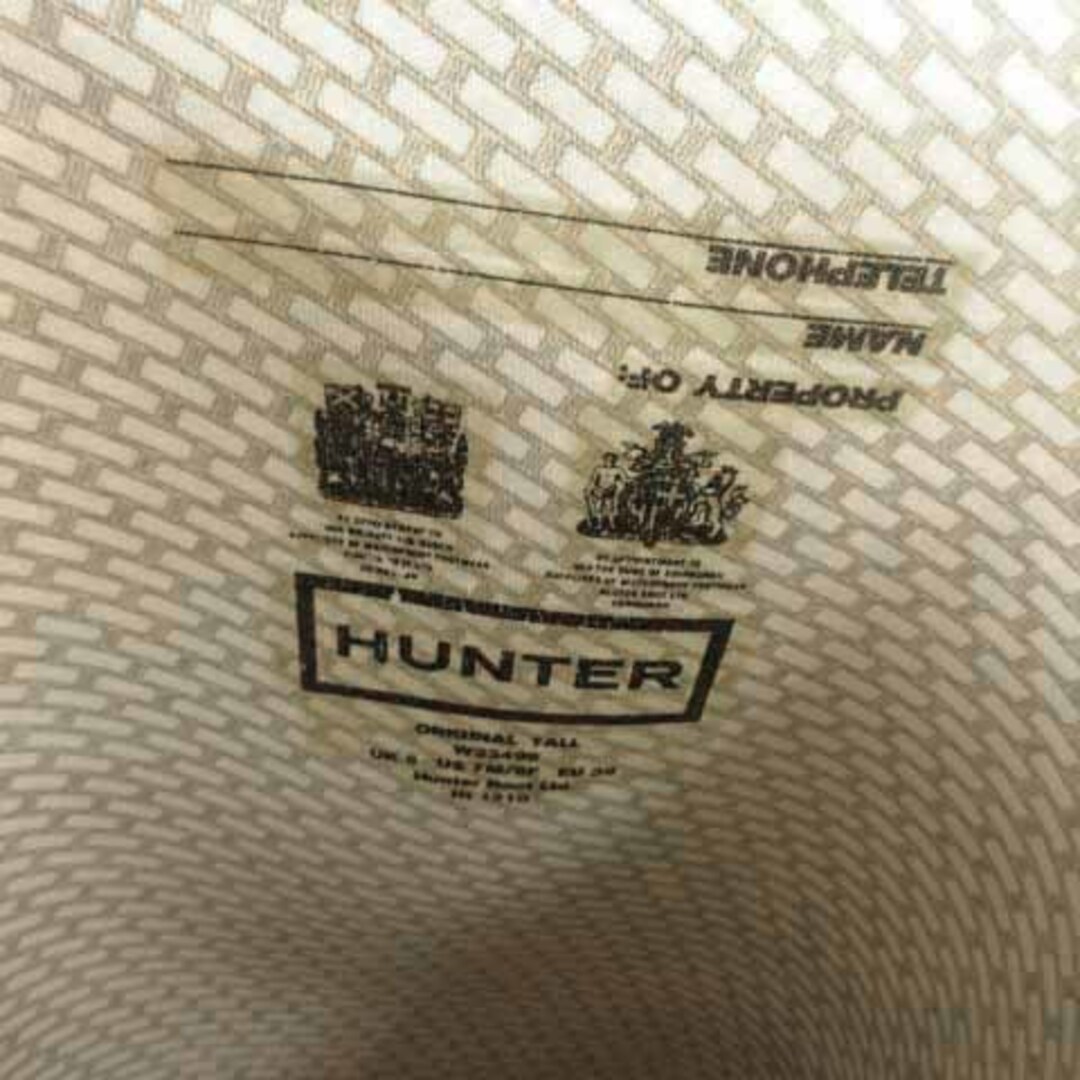 HUNTER(ハンター)のハンター HUNTER レインブーツ ロングブーツ ブーツ ロゴ 茶系 UK6 レディースの靴/シューズ(レインブーツ/長靴)の商品写真