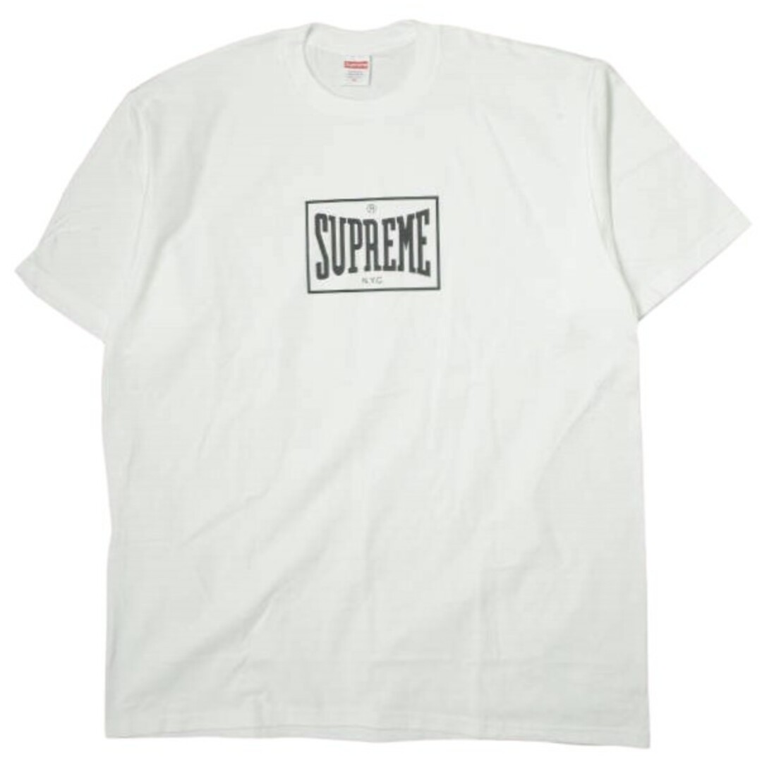 約54cm着丈SUPREME シュプリーム 23AW アメリカ製 Warm Up Tee ウォームアップTシャツ XL WHITE 半袖 WEEK1 MADE IN USA ロゴ トップス【新古品】【SUPREME】