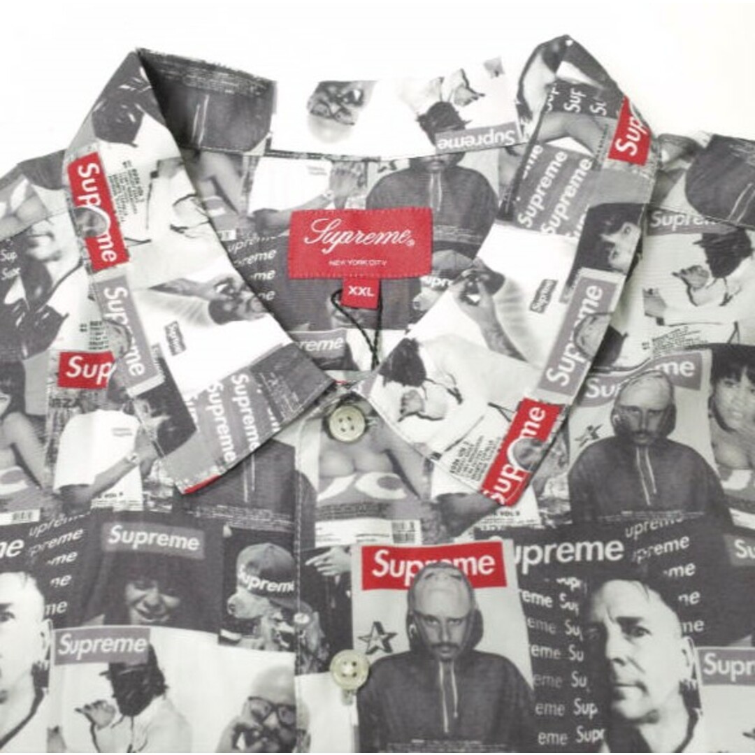 SUPREME シュプリーム 23SS Magazine S/S Shirt マガジンシャツ XXL Grey 半袖 WEEK15  トップス【新古品】【中古】【SUPREME】