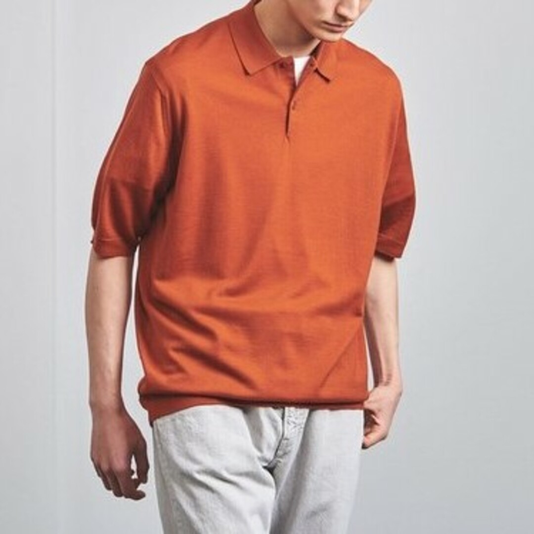 ジョンスメドレーJOHN SMEDLEY 国内正規品 半袖コットンニットポロシャツ【L】【MKNA69813】