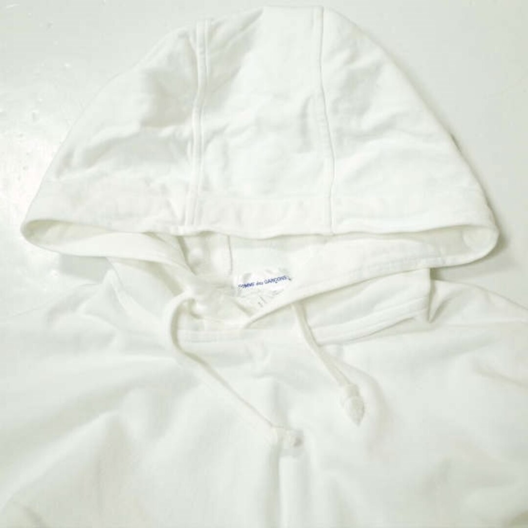 COMME des GARCONS(コムデギャルソン)のCOMME des GARCONS SHIRT コムデギャルソンシャツ 18SS cotton jersey plain x cotton RIB HOODIE コットンジャージースウェットフーディー S26108 S ホワイト プルオーバー パーカー トップス【中古】【COMME des GARCONS SHIRT】 メンズのトップス(パーカー)の商品写真