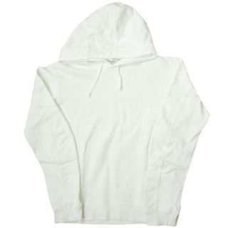 コムデギャルソン(COMME des GARCONS)のCOMME des GARCONS SHIRT コムデギャルソンシャツ 18SS cotton jersey plain x cotton RIB HOODIE コットンジャージースウェットフーディー S26108 S ホワイト プルオーバー パーカー トップス【中古】【COMME des GARCONS SHIRT】(パーカー)