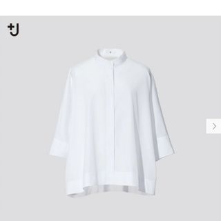 ジルサンダー(Jil Sander)のユニクロ　スーピマコットンドルマンスリーブシャツ（7分袖）白XL(シャツ/ブラウス(長袖/七分))