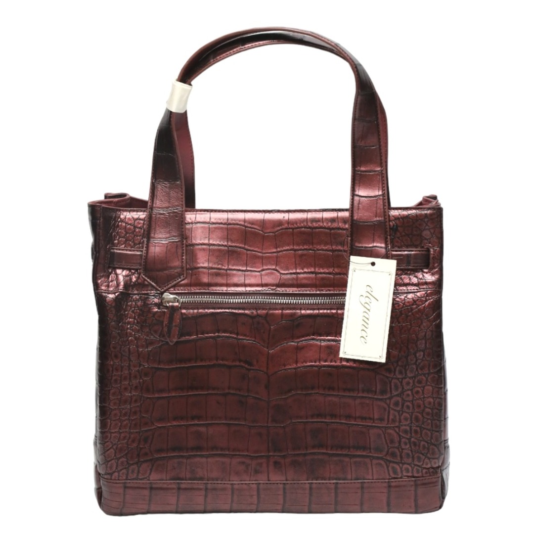 Crocodile - クロコダイル 3983 トートバッグ ワイン CROCODILE カデナ