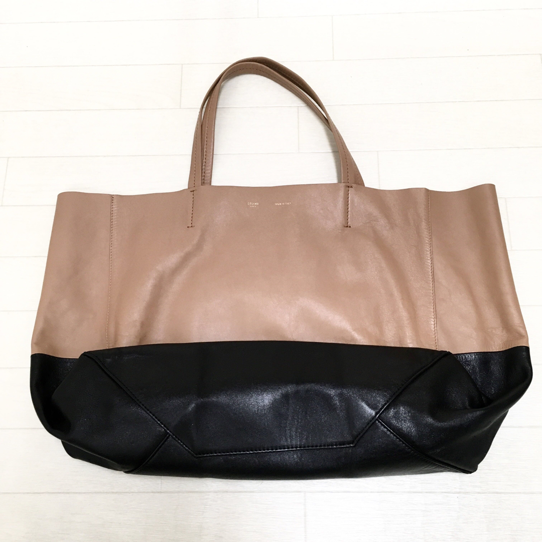 ☆美品・シリアル付☆CELINE ホリゾンタルカバ バイカラー トートバッグ-