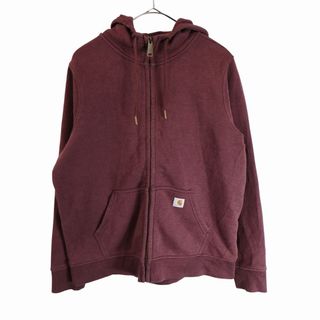 【US◎希少レア】Carhartt フルジップパーカー デカロゴ ボロ S