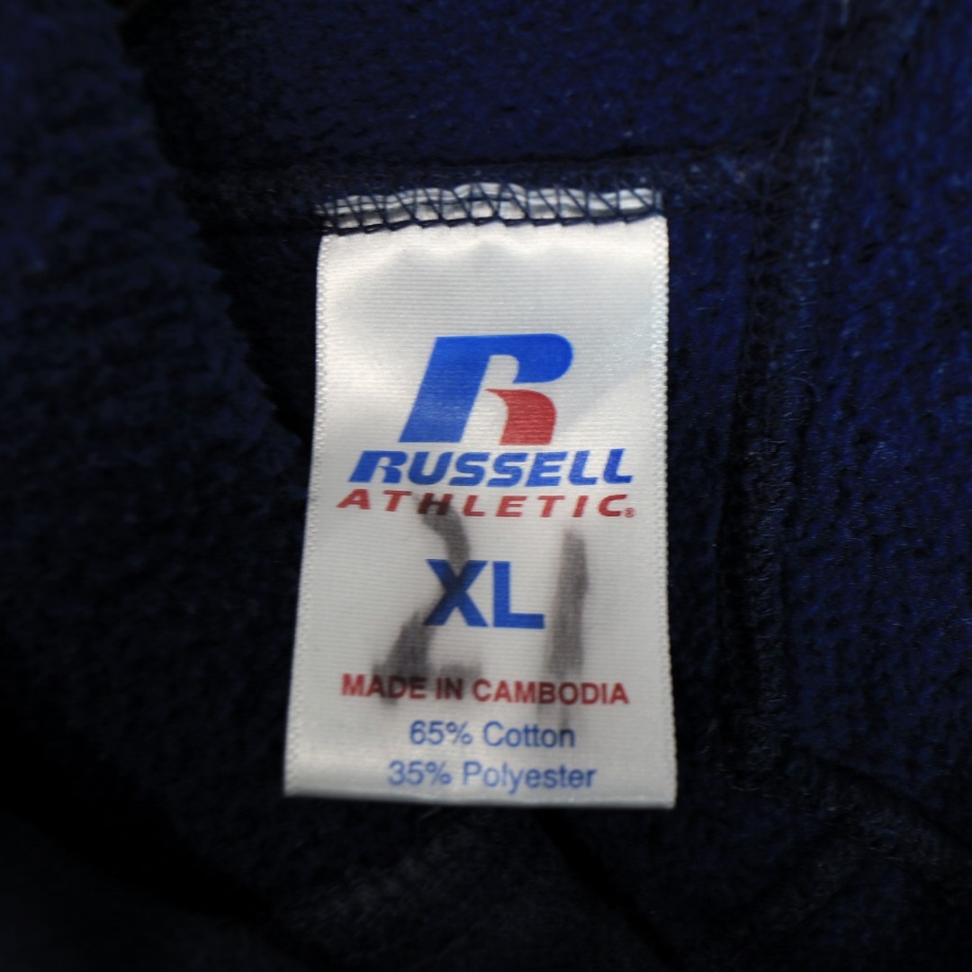 RUSSELL ラッセル カレッジロゴ パーカー バスケットボール ネイビー (メンズ XL)   O3582