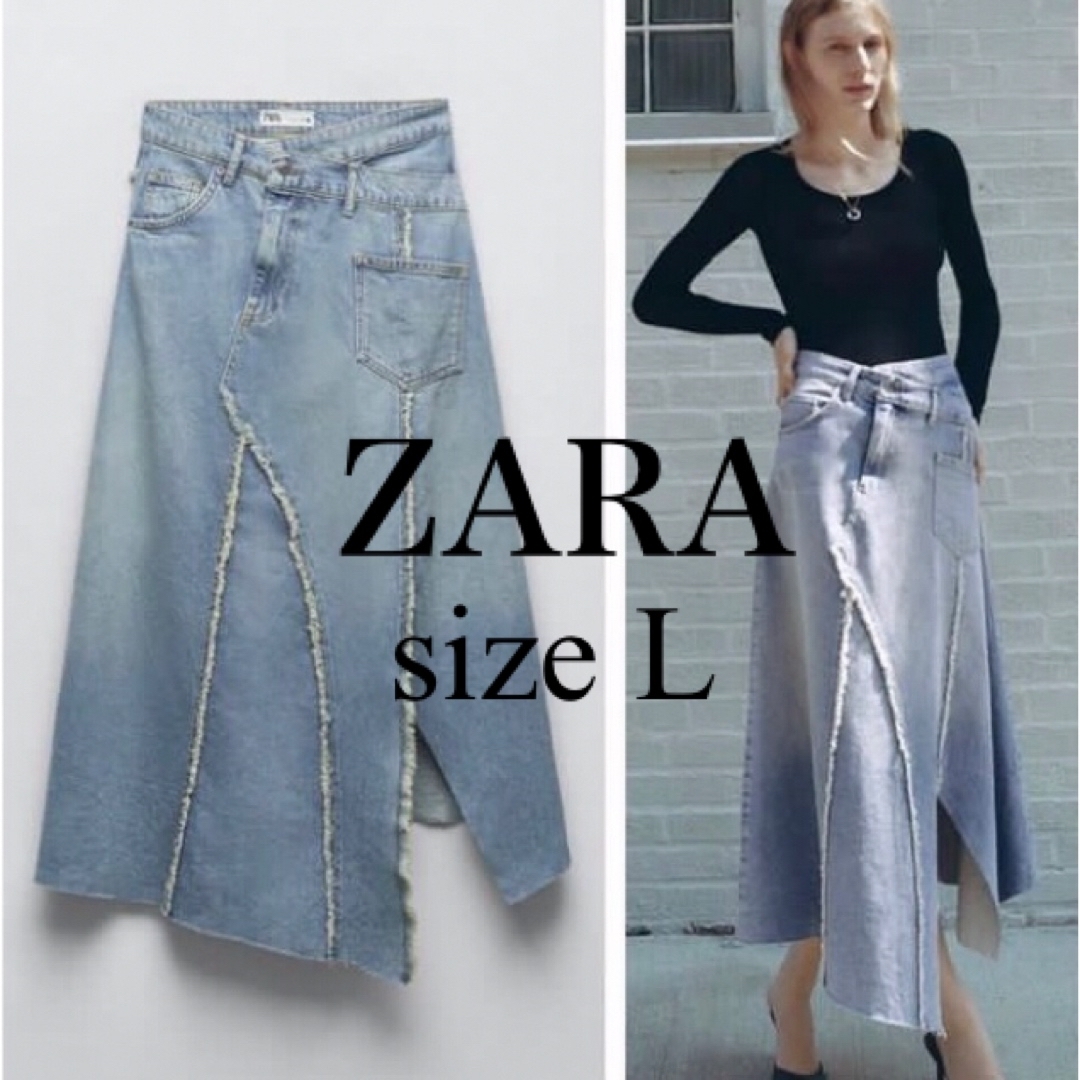 ZARA - ZARA♦︎アシンメトリーデニムスカート の通販 by ご ZARA - ZARA♦︎アシンメトリーデニムスカート の通販 by ご