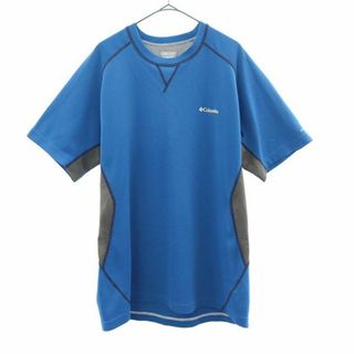 コロンビア(Columbia)のコロンビア プリント 半袖 Tシャツ ブルー Columbia アウトドア ロゴ メンズ 【中古】  【230925】 メール便可(Tシャツ/カットソー(半袖/袖なし))