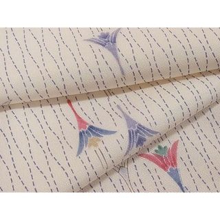 平和屋野田店■上質な小紋 絞り 色紙吉祥文 逸品 n-kv1967