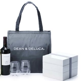 ディーンアンドデルーカ(DEAN & DELUCA)の【新品】DEAN & DELUCA 三段重大とクーラーバッグ グレーL セット(弁当用品)