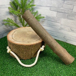 樫の木　持ち手付きコンパクト薪割り台　バトニング棒セット(テーブル/チェア)