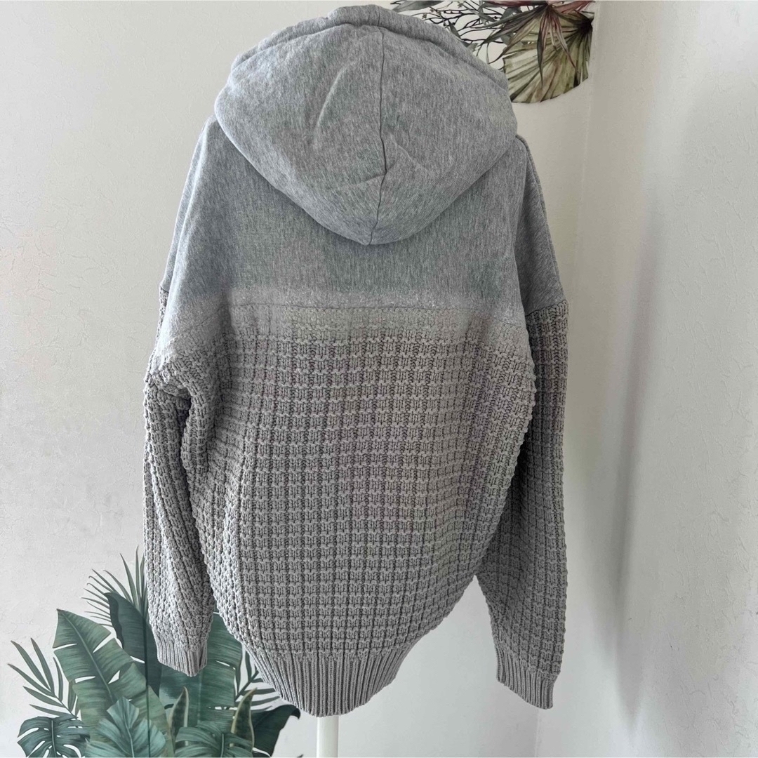 NEEDLE PUNCH KNIT HOODIE フーディ パーカー アメリ