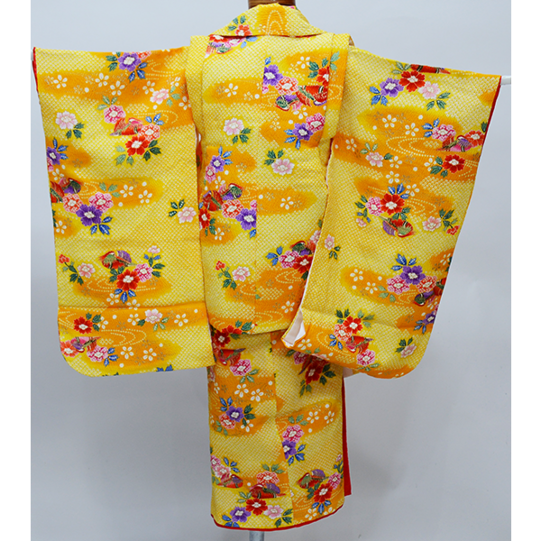 七五三 三歳 女児 被布着物セット 百花繚乱 祝着 NO39368 - 和服/着物