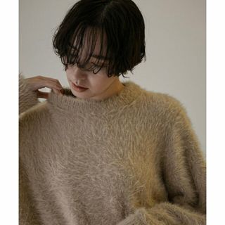 サロンアダムエロぺ(SALON adam et rope')の【ベージュ（27）】【WEB限定】シャギークルーネックニットプルオーバー[静電気軽減](ニット/セーター)