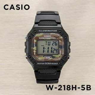 カシオ(CASIO)の【並行輸入品】【日本未発売】CASIO STANDARD MENS カシオ スタンダード W-218H-5B 腕時計 時計 ブランド メンズ キッズ 子供 男の子 チープカシオ チプカシ デジタル 日付 カレンダー ブラック 黒 迷彩 海外モデル 送料無料(腕時計(デジタル))