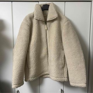 uniqloU ユニクロユー ボアジャケット 白 ホワイト XL