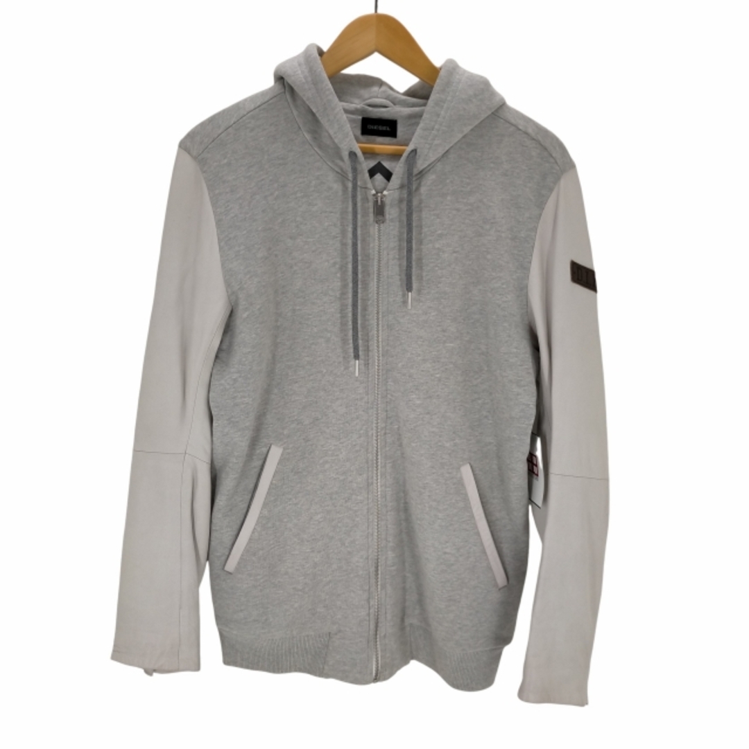 DIESEL(ディーゼル) レザー切替パーカー メンズ アウター ジャケット