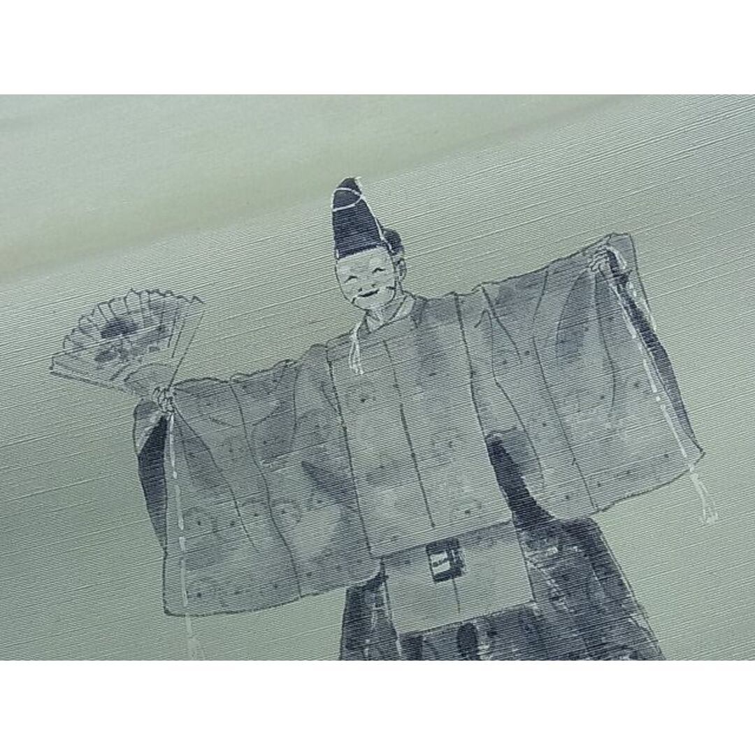 平和屋1□極上 夏物 九寸名古屋帯 生つむぎ 手描き 草花文 証紙付き
